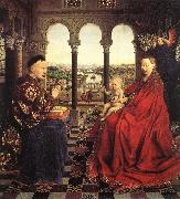 EYCK, Jan van The Virgin of Chancellor Rolin dfg France oil painting reproduction